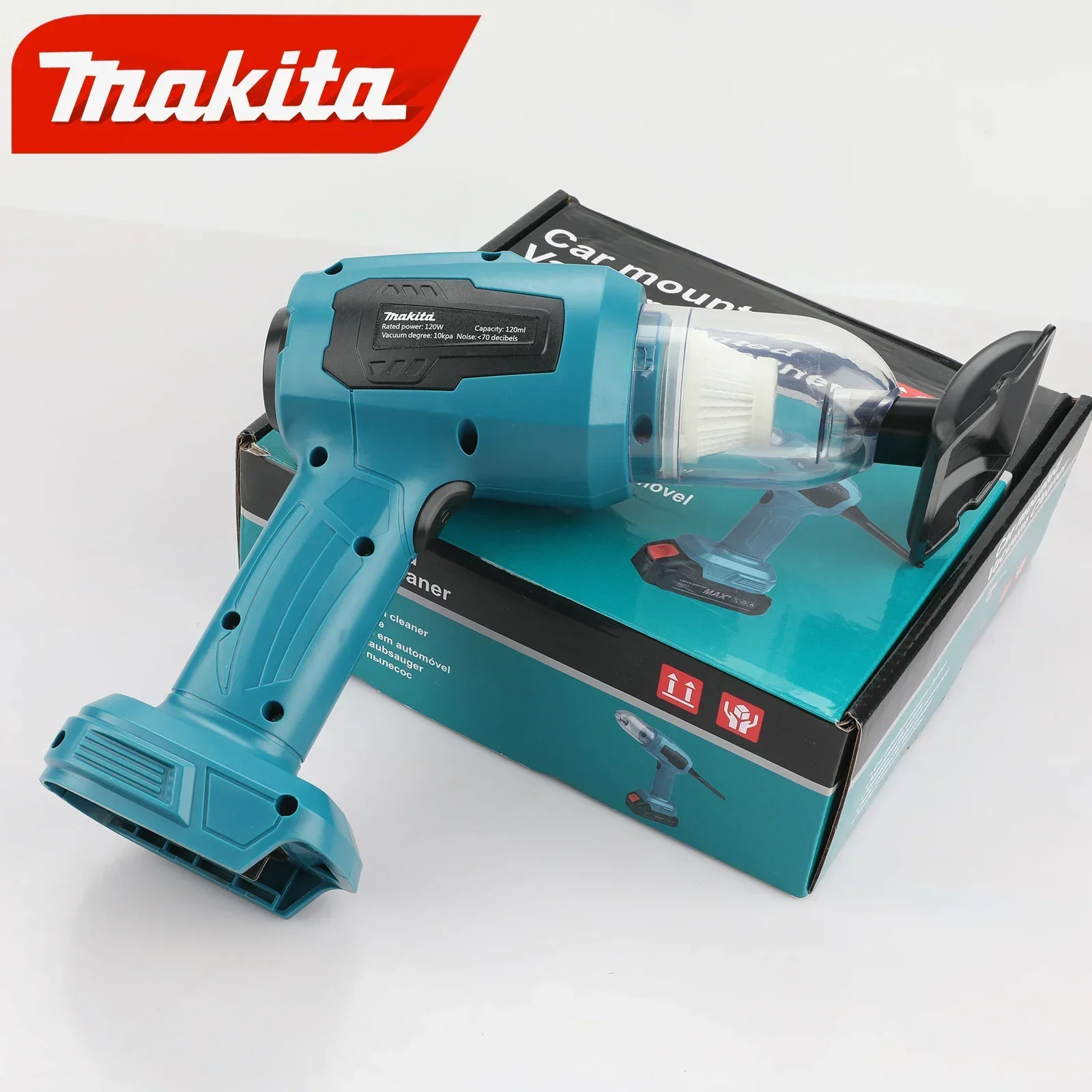 Makita Wireless - Charged Car Vacuum: Strong Suction for Cars & Households, Handheld Dual - Function (Blow/Suck)