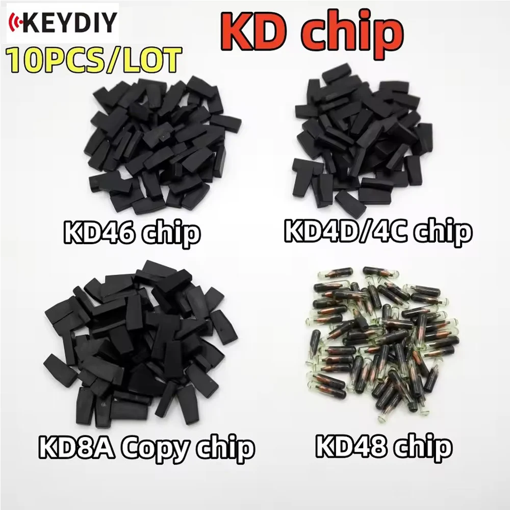 10pcs KEYDIY Transponder Chip KD 4C/4D KD 48 KD 46 KD8A Copy chip for KEYDIY KDX2 Key Programme Car Key Chips Car Accessories
