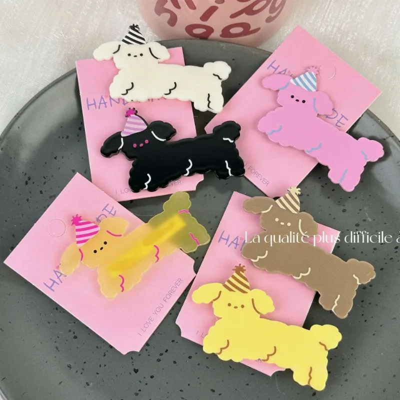 Cute Japanese Style Cartoon Puppy Hair Clips Hair Accessories Student Side Clip Simple Sweet Girlish Bangs Side Clip Headdress