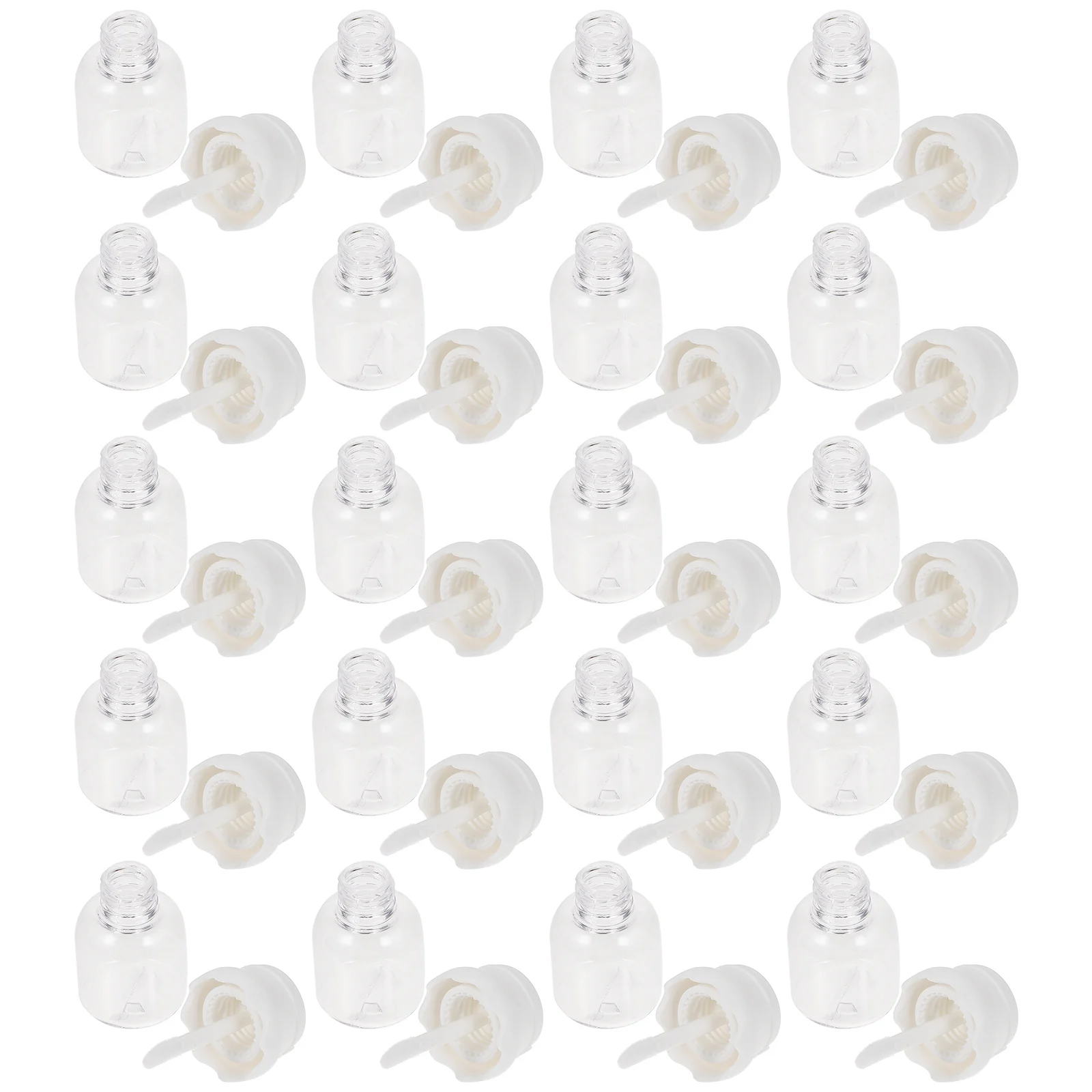 20Pcs Lip Gloss Container Bottle Design Durable Plastic Refillable Lip Balm Tubes Brush Head for Easy Application Portable