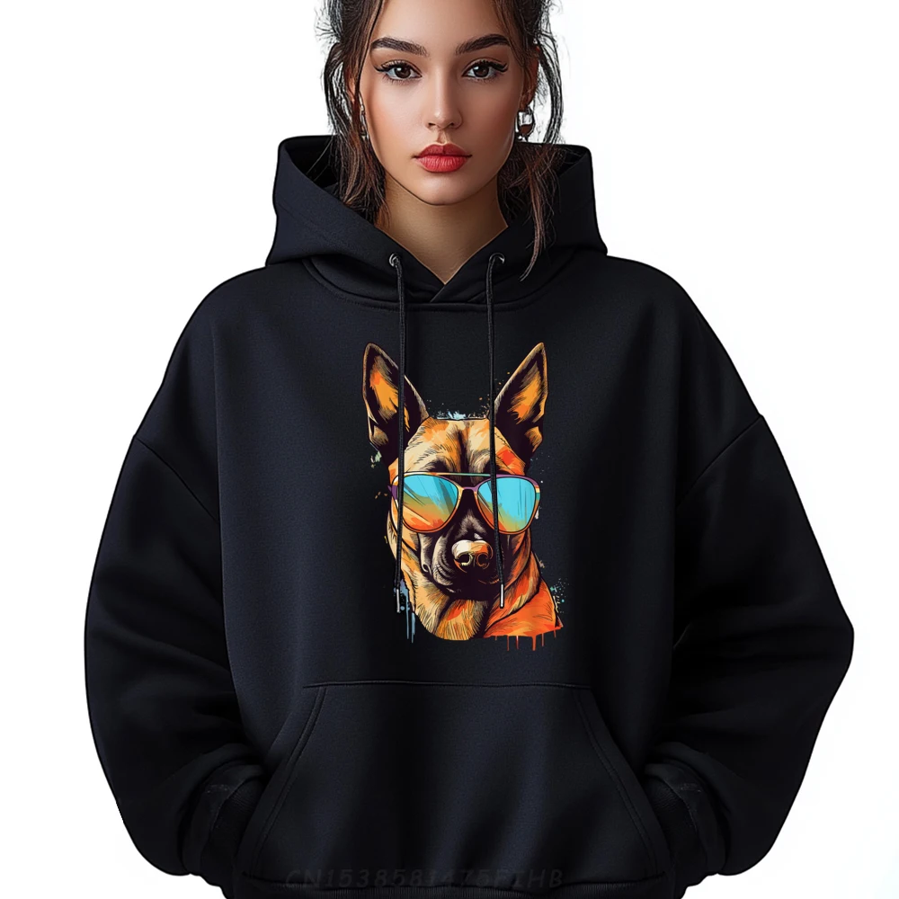 

Hoodies Belgian Malinois Shepherd Sunglasses Colorful Hoodies Labor Day Newest Casual Long Sleeve O-Neck Mens Hoodies Casual