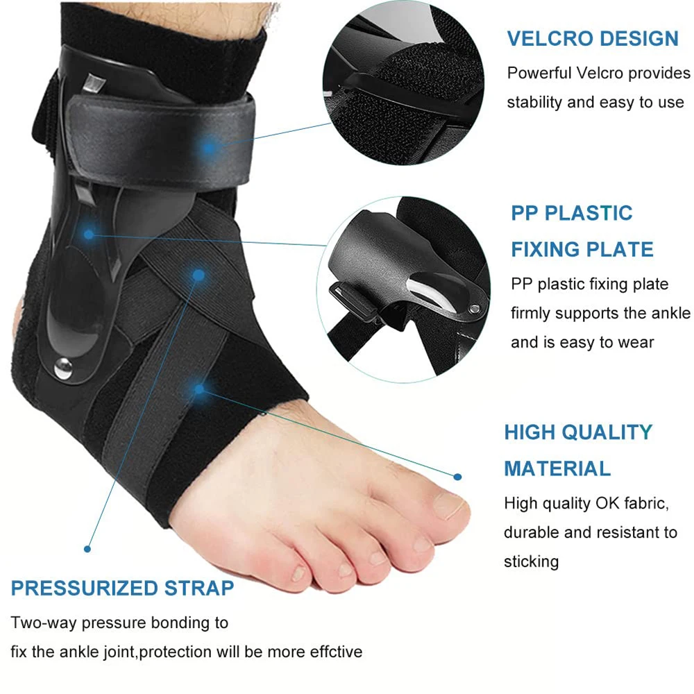 BraceTop Ankle Brace for Sprained Ankle, Ankle Support Brace with Side Stabilizers,Ankle Splint Stabilizer Volleyball,Basketball