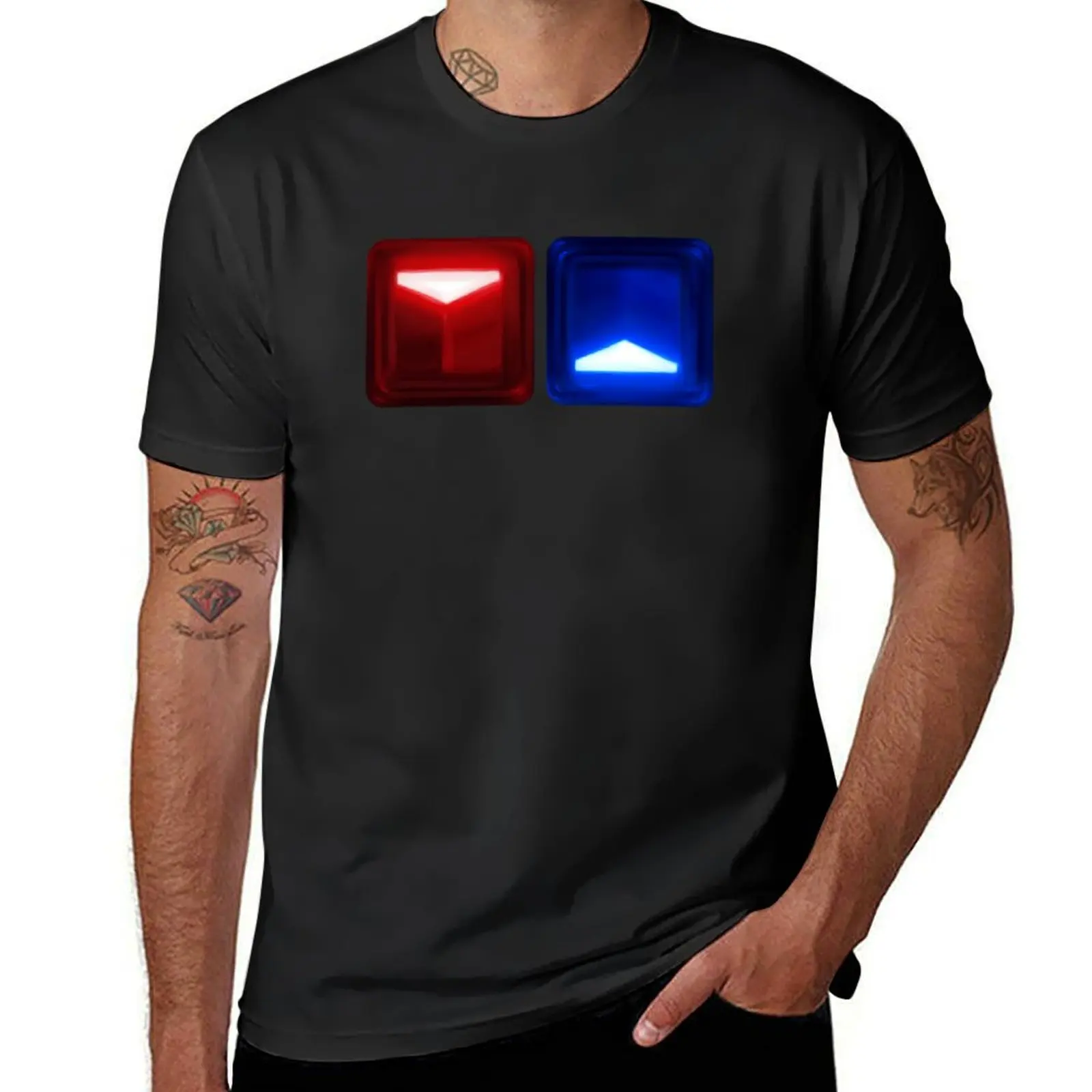 Beat Saber - V2 Block Pattern T-Shirt oversizeds hippie clothes customs design your own mens graphic t-shirts anime