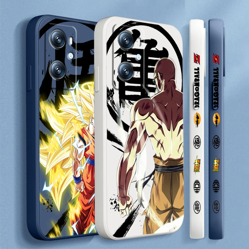 Japanese D-D-Dragon Ball Art Liquid Left Rope For OPPO Find X6 X5 X3 A98 A96 A94 A93 A77 A76 A74 A72 A57 A53 A16 5G Soft