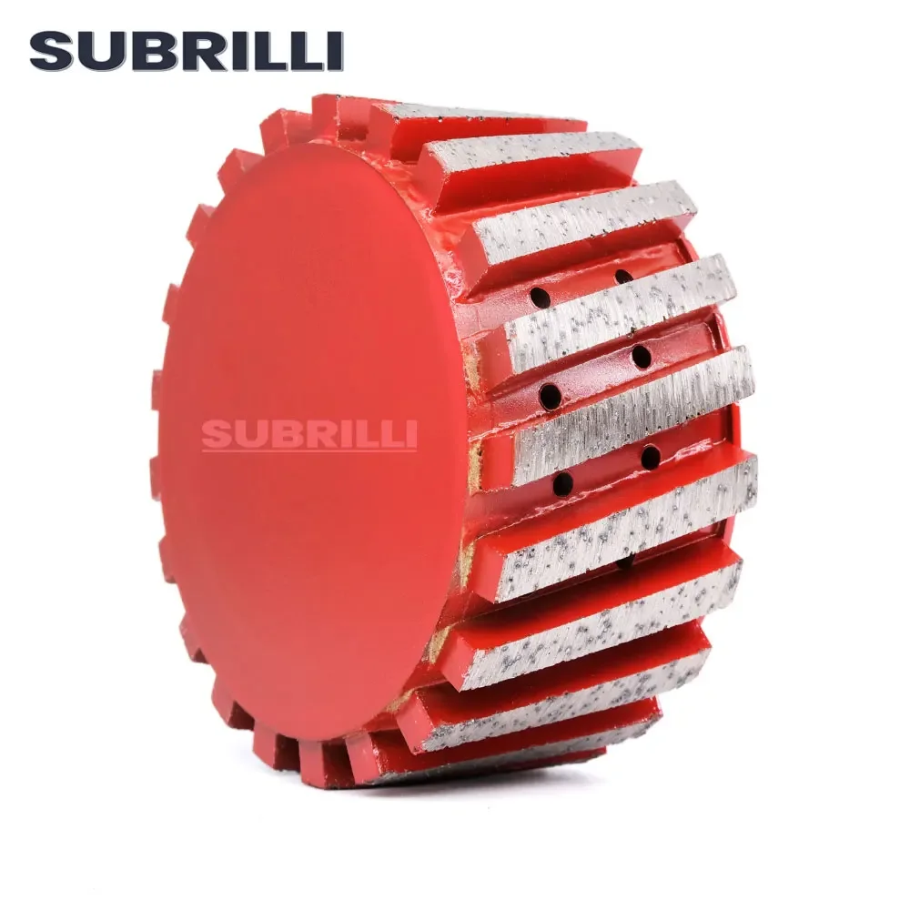 SUBRILLI 3 Inch Segment Diamond Zero Tolerance Drum Wheel On Angle Grinder For Granite Marble Concrete Metal Bond Grinding Wheel