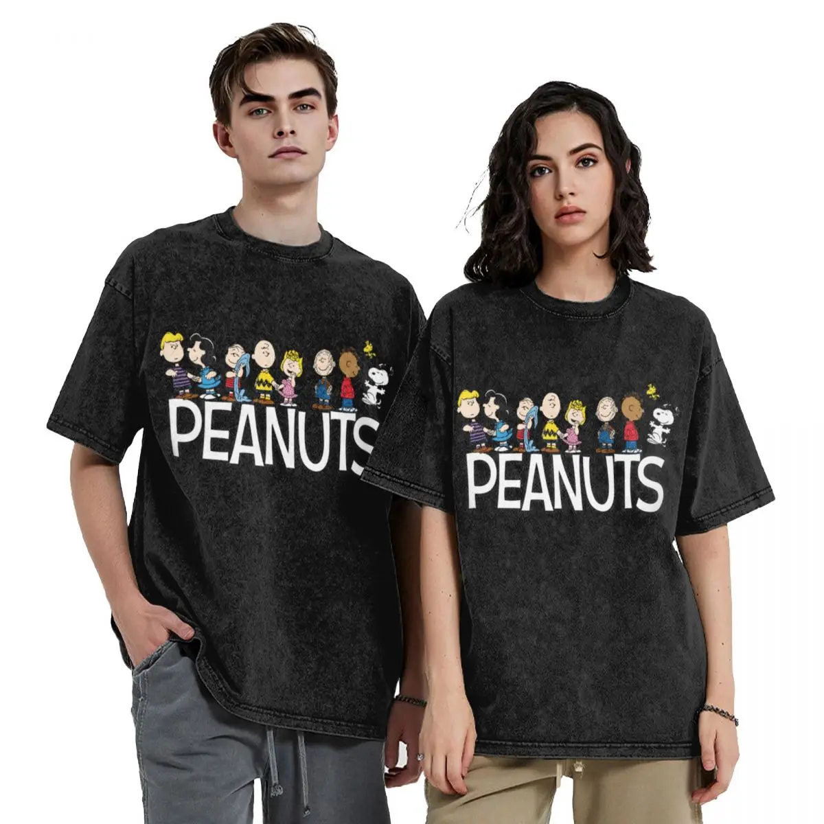 Casual Peanuts Comic Gang Group T Shirts Merch Snoopy Charlie Brown Tees for Men Women Harajuku T-shirt Clothing