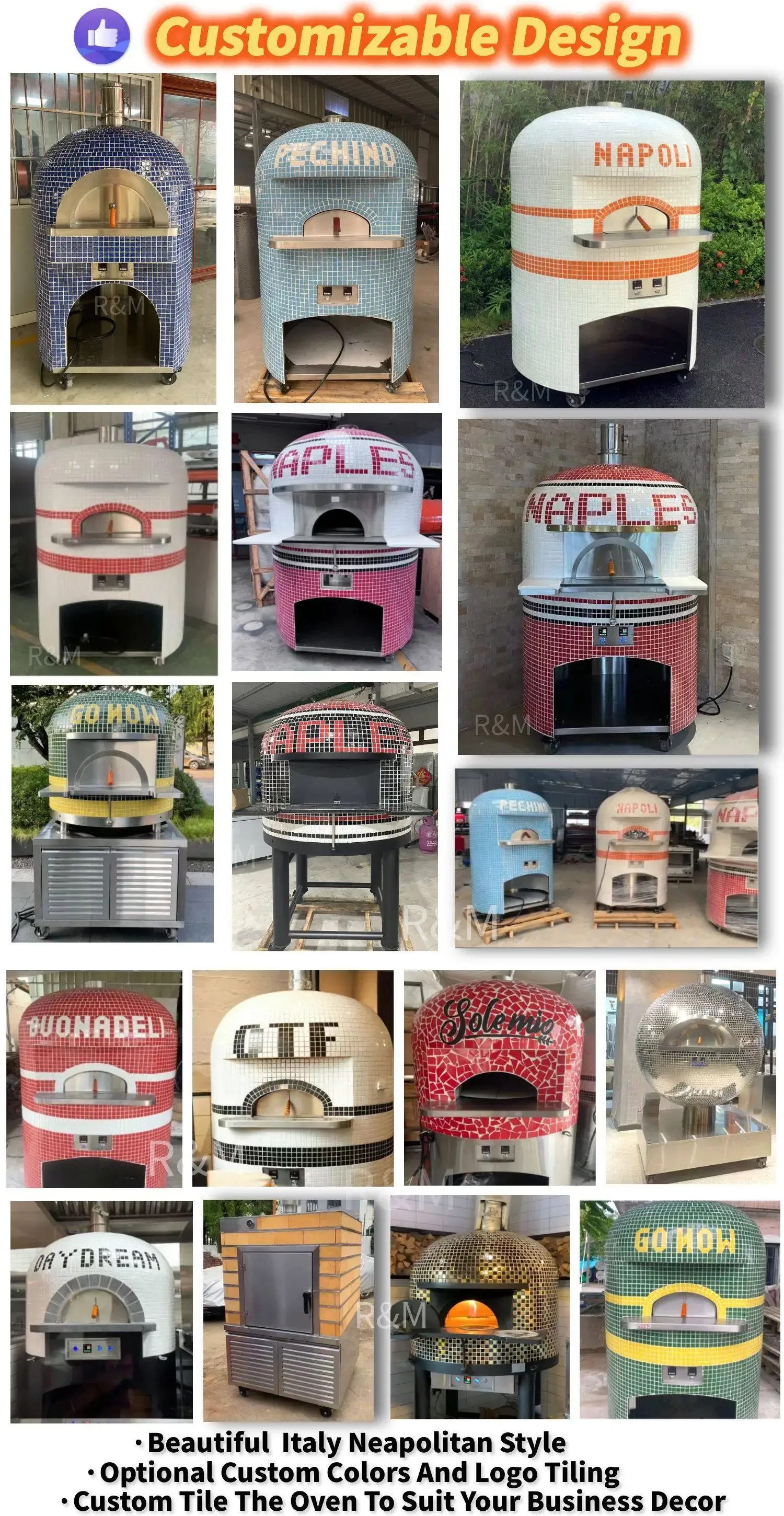 Lead Rotary The Industry China Wholesale Chinese Gaz Wood Fire Grill Brick Commercial Pizza Charcoal Oven Kit Electric 220v Pan