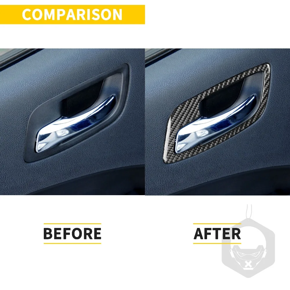 For Dodge Charger 2015-2023 Carbon Fiber Center Console Gear AC Vent Panel Decoration Strips Car Interior Accessories Sticker