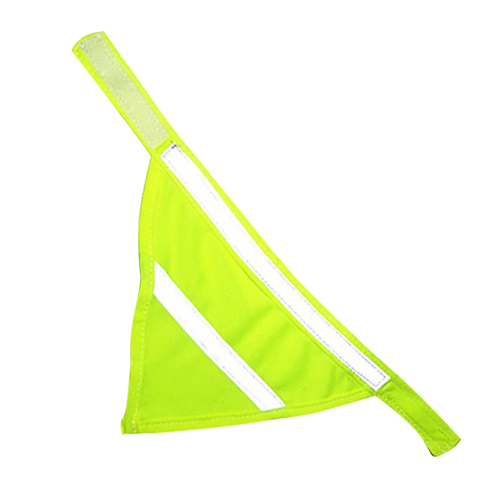 

Dog Safety Bandana with Reflective Stripes Comfortable Polyester Pet Scarf for Night Walking Outdoor Adventure Gear