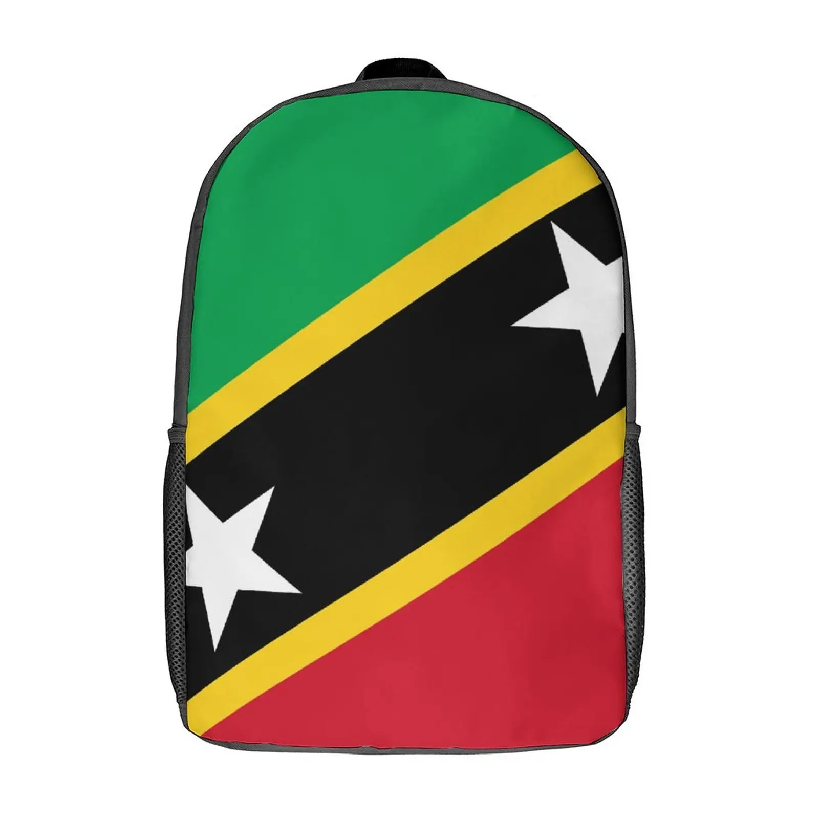 

3 in 1 Set 17 Inch Backpack Lunch Bag Pen Bag St. Kitts And Nevis Flag Durable Hot Sale Cosy Summer Camps Field Pack