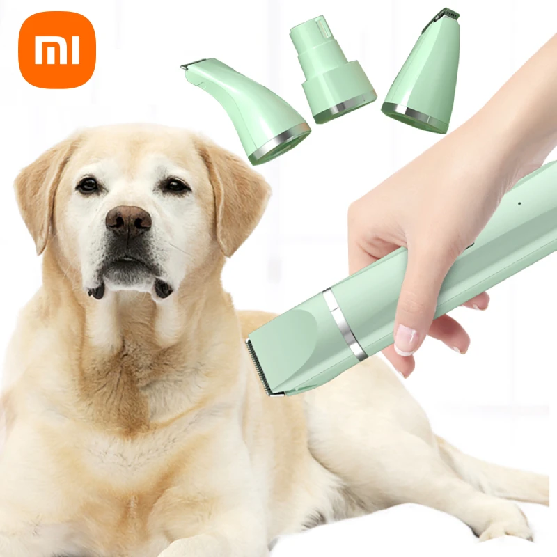 Xiaomi 4 In 1 Pet Electric Hair Trimmer With 4 Blades Professional Recharge Haircut For Dogs Cat Grooming Clipper Nail Grinder