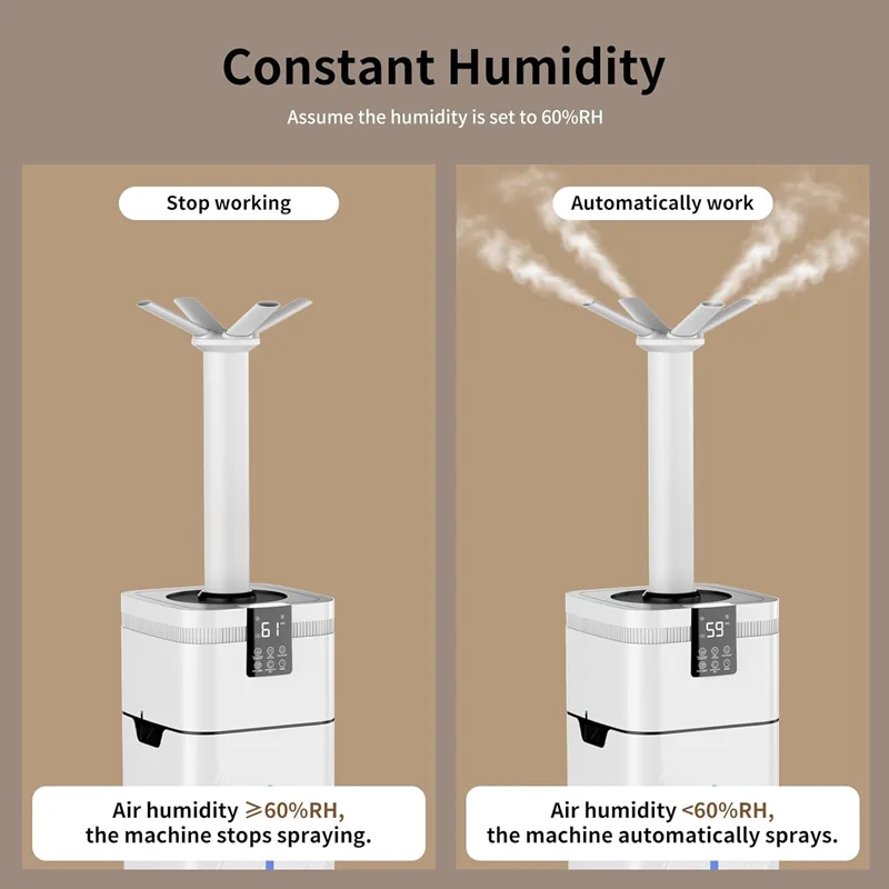 30L Humidifiers Commercial Humidifier High Capacity Humidifier Remote Control, Touch, Wifi Control Supermarkets And Vegetable