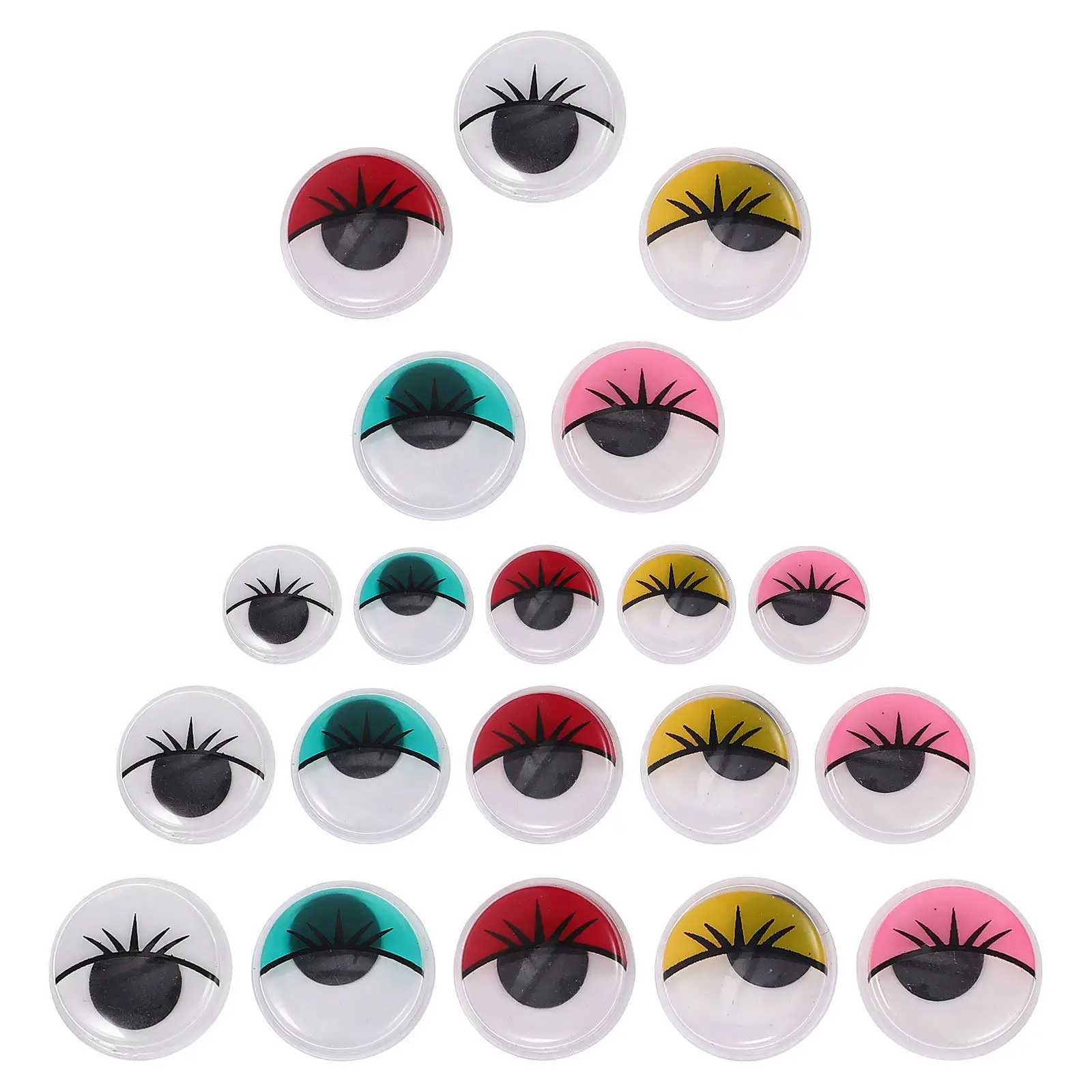 

84Pcs Colorful Moving Eyes Stickers for Crafts Self-Adhesive Simulation Animal Eyeballs DIY Decorative Accessories Fun