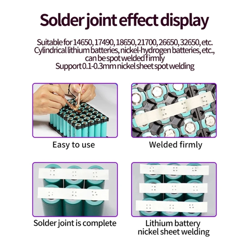 18650 Lithium Battery Spot Welder 99Gear Digital Display Control Board with Clear Shells for 14650 17490 21700 Battery