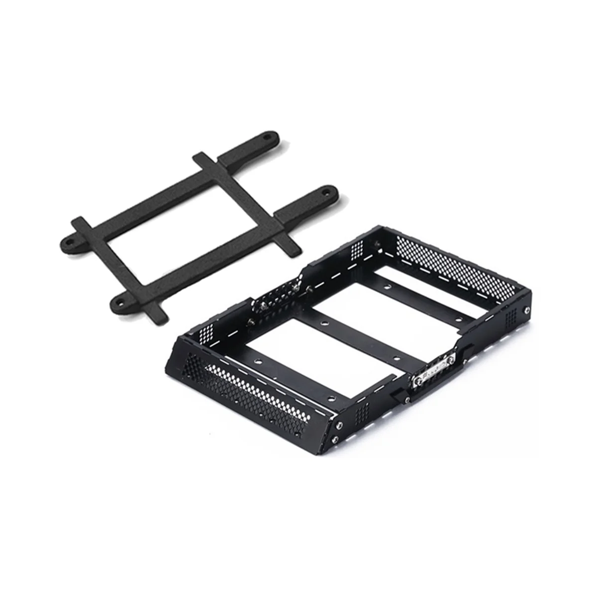 

Metal Luggage Carrier Roof Rack with Fixing Rail for TRX4M 1/18 RC Crawler Car Upgrade Parts Accessories