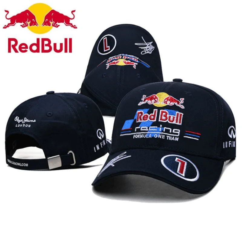 Official Red Bull Racing Hat Men's Red Bull Baseball Hat Women's Red Bull Sun Hat Summer Red Bull Sports Hat Red Bull Hat