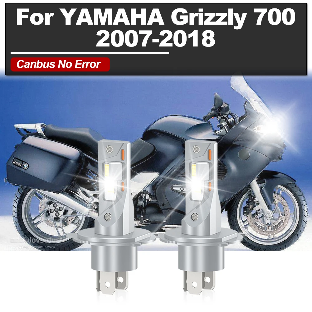 

LED Motorcycle Headlight 120W Super Bright Motorbike Headlamp 6000K 12V For YAMAHA Grizzly 700 2007-2014 2015 2016 2017 2018