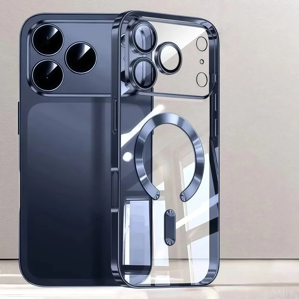 Luxury for MagSafe Magnetic Plating Phone Case for iPhone 18 17 Pro Max 17 Air Bumper Case for iPhone 17 Pro Max 17 Clear Cover