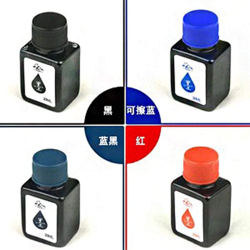 20Ml Vulpen Inkt Fles Zwart/Blauw/Rood Kleur Inkt Levert