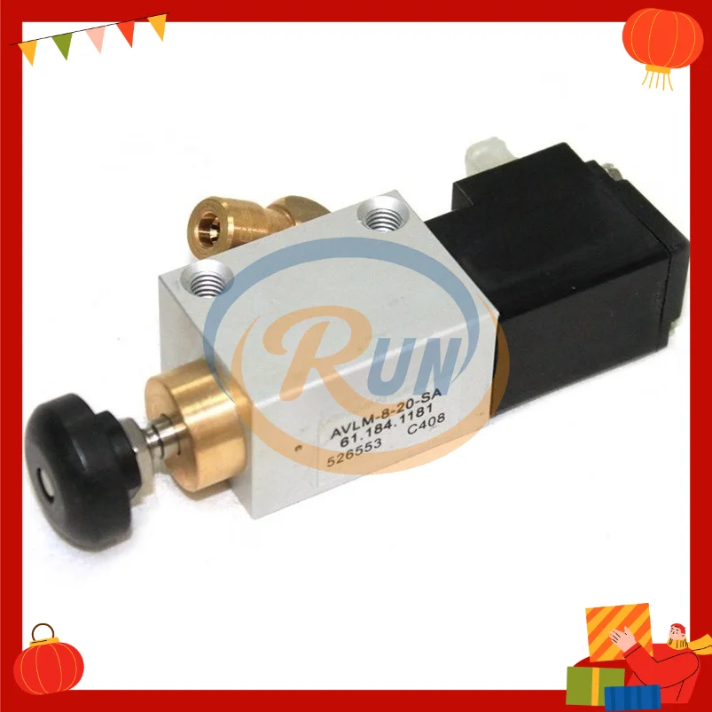 

Heidelberg Solenoid Valve SM102 Front Solenoid Valve Copper Head Valve 61.184.1181 Heidelberg Parts