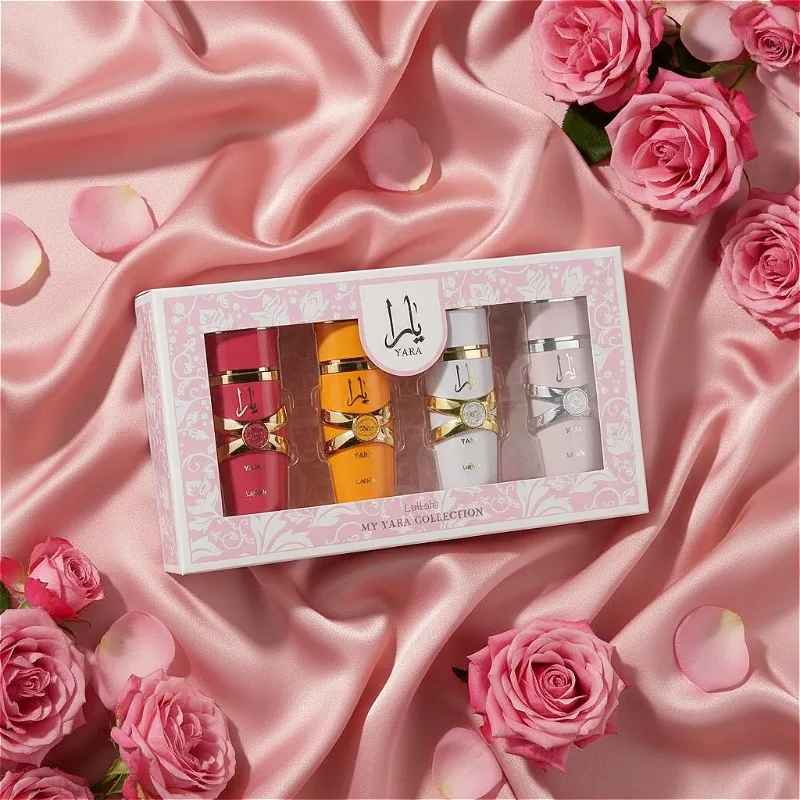 

Long Lasting Women's Perfume Floral Fruity Gourmand Collection Gift Set 4×25ml with Vanilla, Musk, Amber, Jasmine Notes