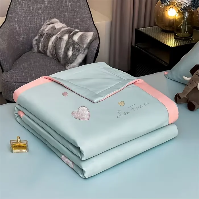 

Ice Silk Summer Cool Quilt Air Conditioning Quilt for Children Spring and Autumn Thin Quilt Single Dormitory Core