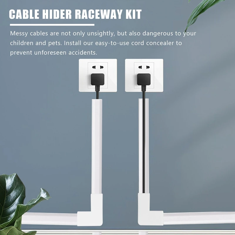 Best One-Cord Channel Cable Concealer - CMC-03 Cord Cover Wall Cable Management System - 125 Inch Cable Hider Raceway Kit