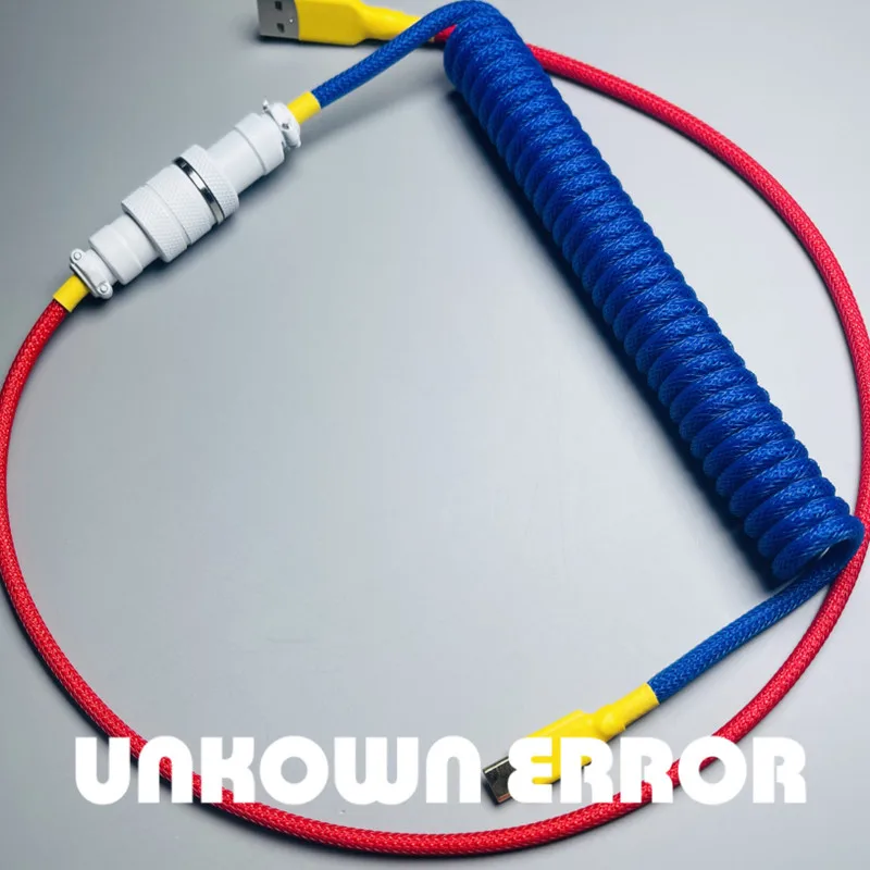 Custom UNKNOWN ERROR B05 Mecha Sci-Fi Cable, Handmade Type-C Aviator, Tricolor Limited Edition for Mechanical Keyboards Gift