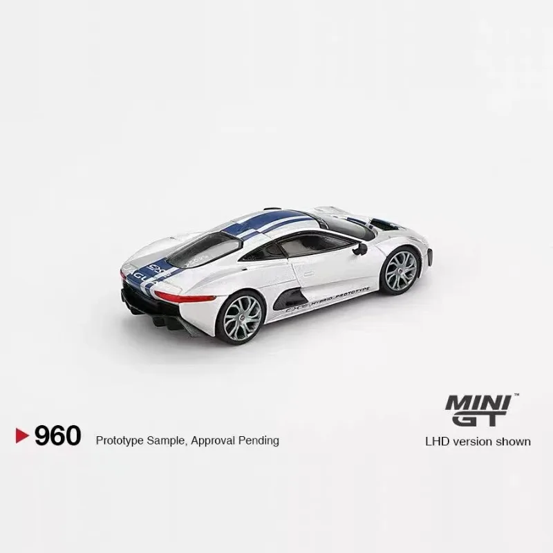MINI GT 1:64 Jaguar CX75 modello di auto in lega di simulazione pressofusa, giocattolo per ragazzi, ornamento da collezione per adulti.