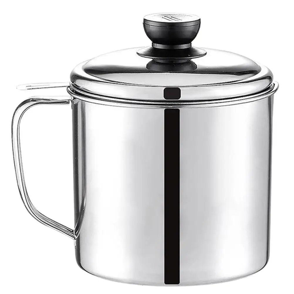 

Oil Filter Pot Dispenser Bottle Strainer Jug Olive Holder Cooking Container Kitchen Grease Household
