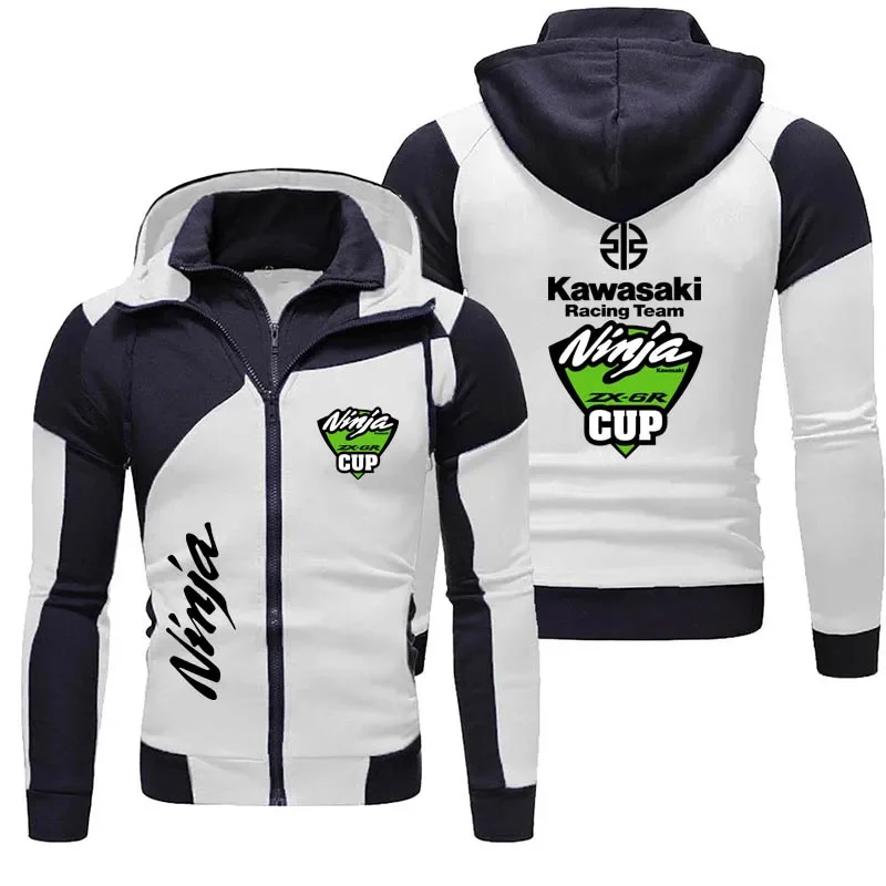 

Kawasaki Ninja Racing Motorcycle Team Men's Zipper Hoodie Spring and Autumn Fashion Men's Sportswear 2025 New Sport Women's Jack
