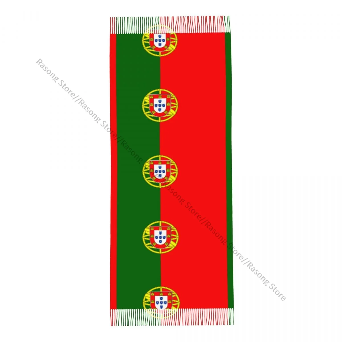 Flag Of Portugal Scarf Winter Long Large Tassel Scarves Soft Wrap Pashmina