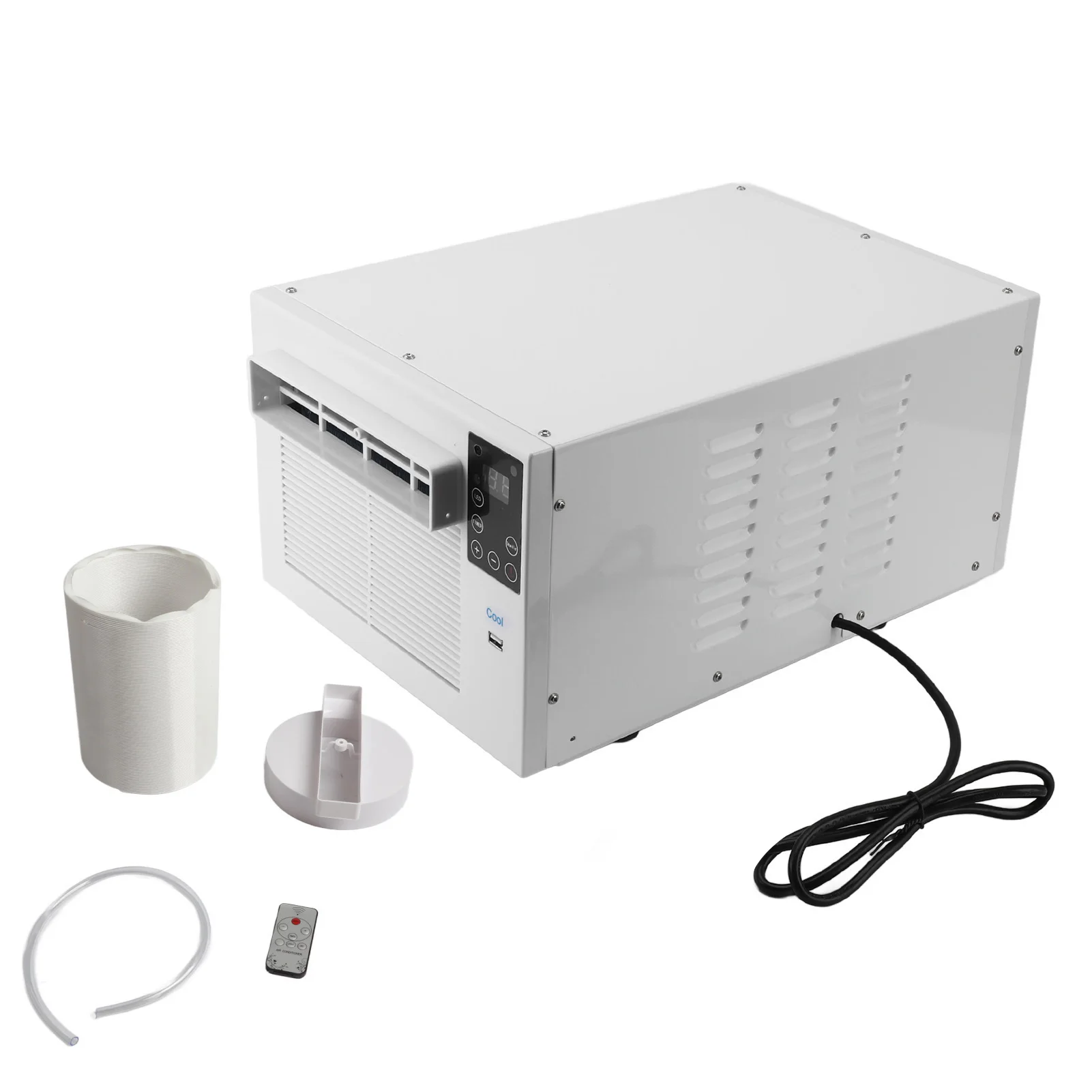 Universal Portable Window Air Conditioner 1900BTU 280W Mini Mobile AC with Remote Control for Home Dorm Office Camping Pet Space