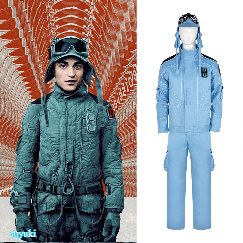 

Mickeys 17 Cosplay Costume Film Mickey Barnes Soldier Uniform Top Pants Glasses Set for Man Halloween Carnival Suit