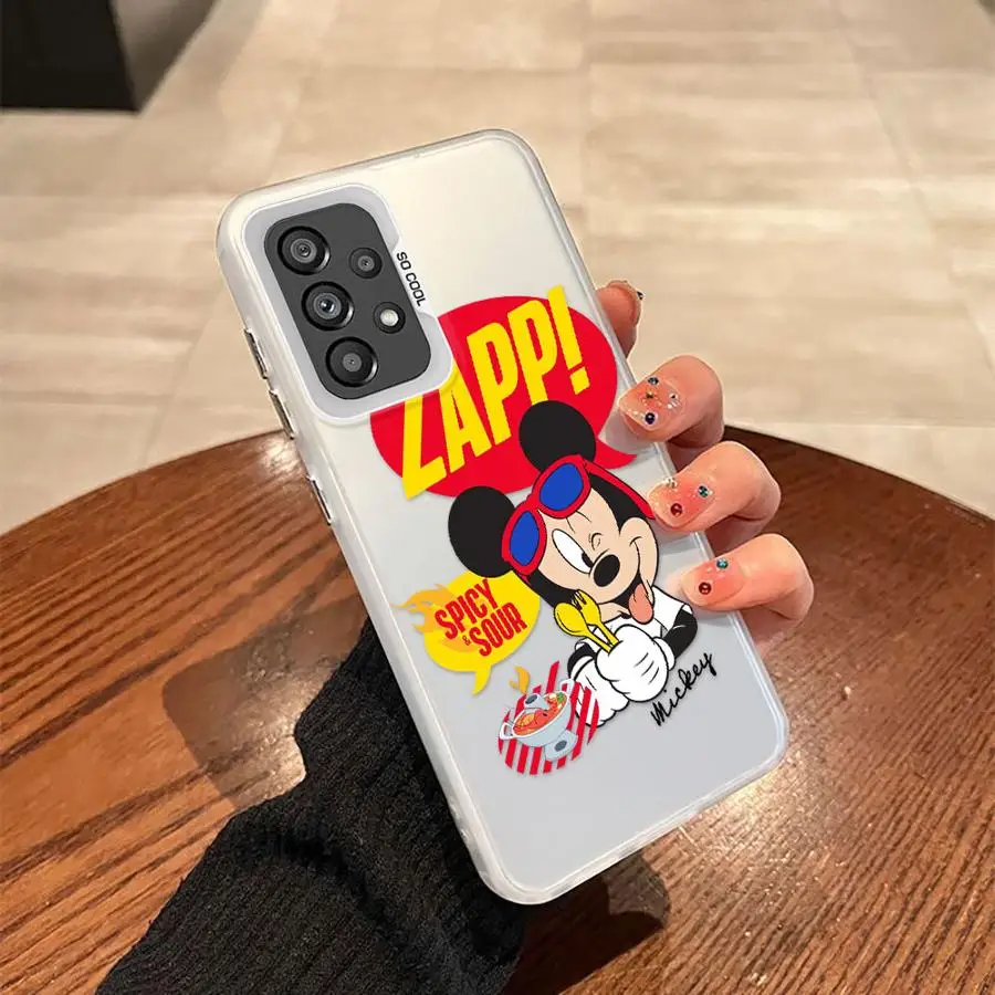 Capa de telefone para samsung galaxy a24 a12 a32 a25 a14 a16 a34 a22 a15 a13 a23 casca macia disney mickey minnie mouse
