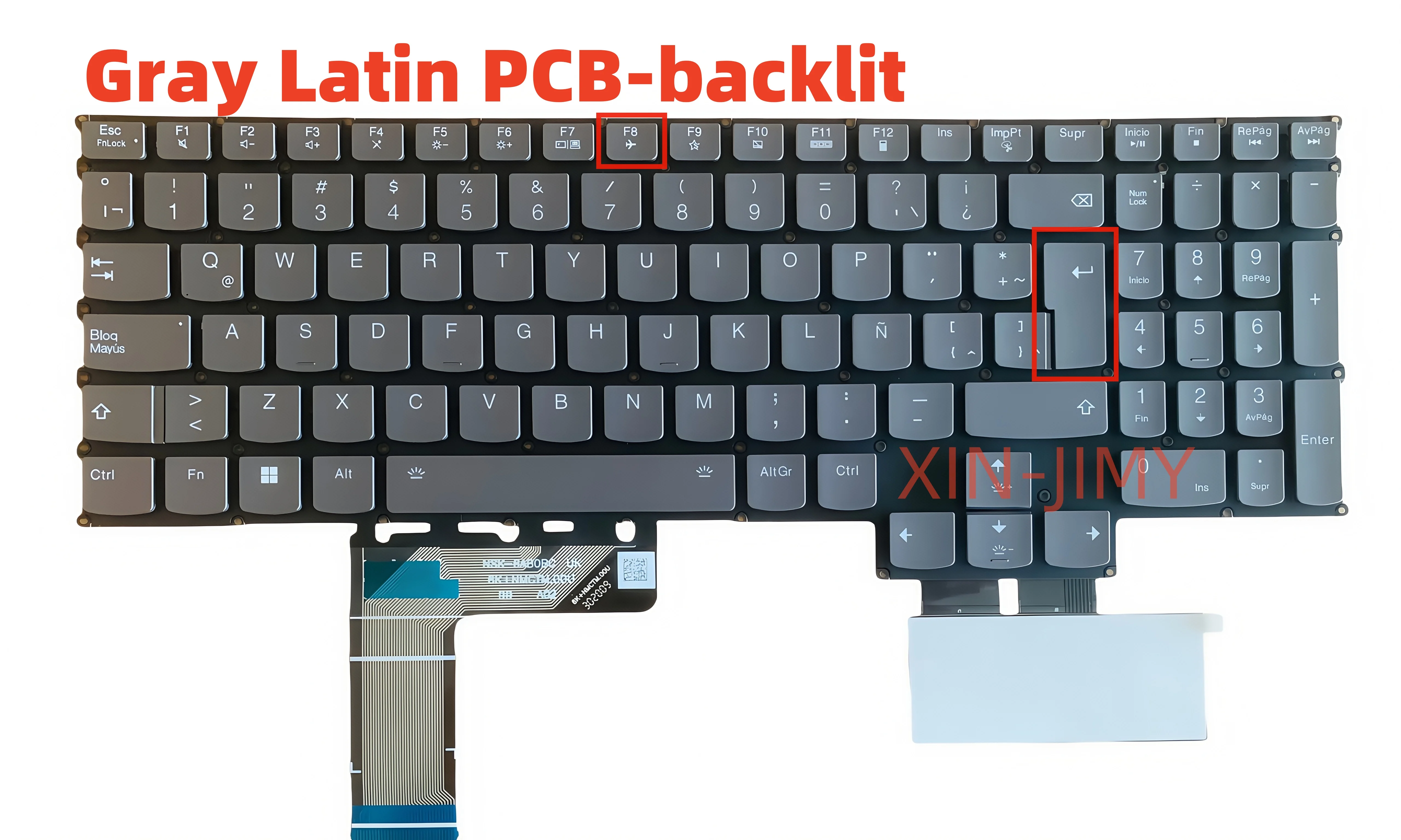 Latin Gray Laptop keyboard For Lenovo R9000X R9000K 16ARHA7 ARHA7 2022 LA Notebook with PCB-backlit