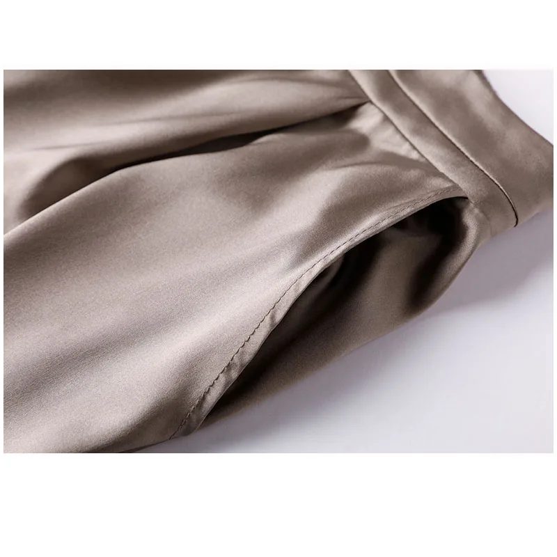 Fengbaoyu natuurlijke pure zijde loszittende casual damesbroek met wijde kuit, koel en comfortabel in de zomer, zacht en lichtgewicht