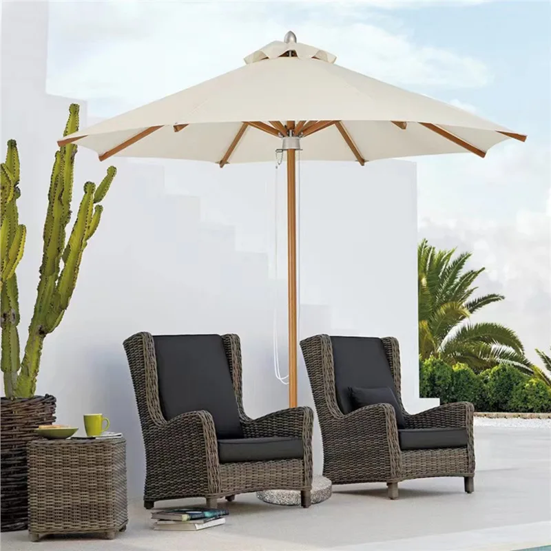 Outdoor parasol Garden column umbrella Round beach umbrella Garden umbrella