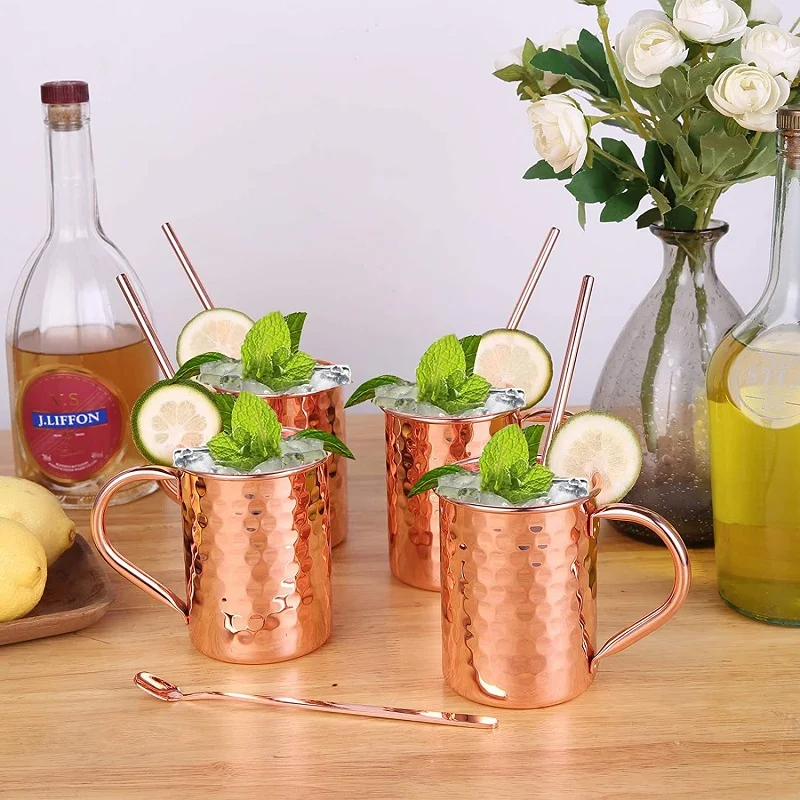 Picture 5: 400ml 16.0oz Moscow Mule Mug Durable Copper Plated Beer Mugs Coffee Mug Milk Cup Cup Drinkware Barware