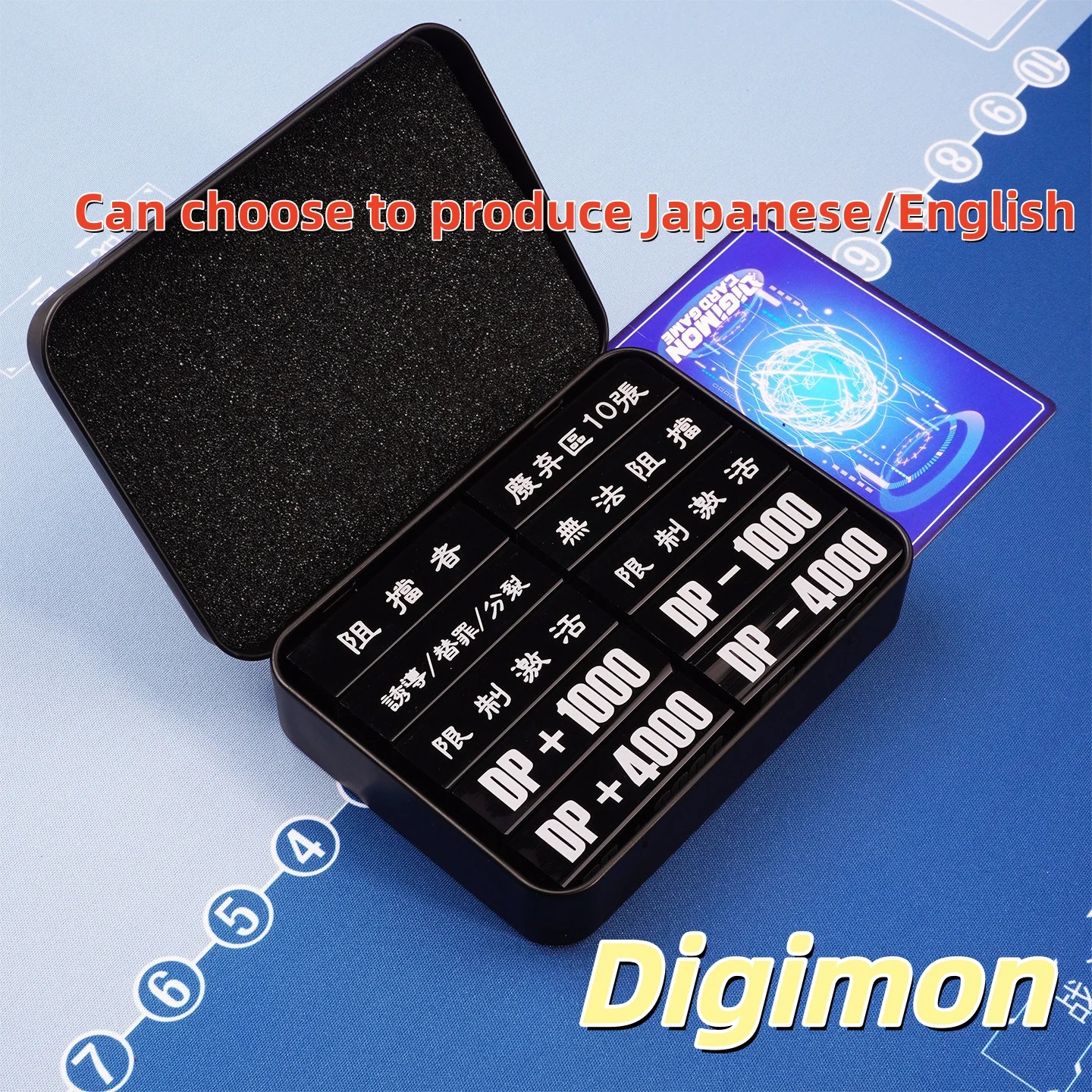 Contador Digimon DTCG, Indicador de Puntuación de Ataque, Token DP, Activación Restringida, Indicador de Área de Desperdicio C, Juego de Contadores en Inglés y Japonés, Regalo