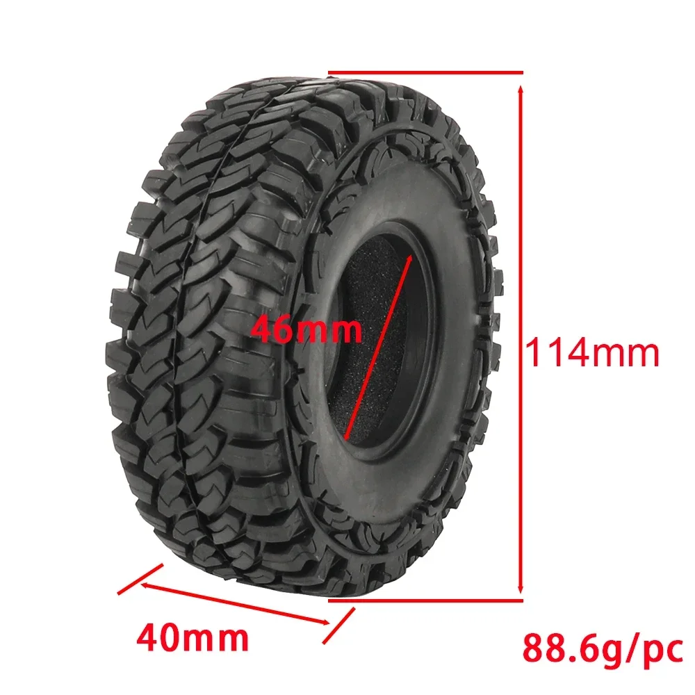 1/4p 1.9 Inch 110-125mm Rubber Tire For 1/10 RC Rock Crawler D90 D110 AXIAL SCX10 II III CAPRA TRX4 TRX6 RGT Gen8 1.9\