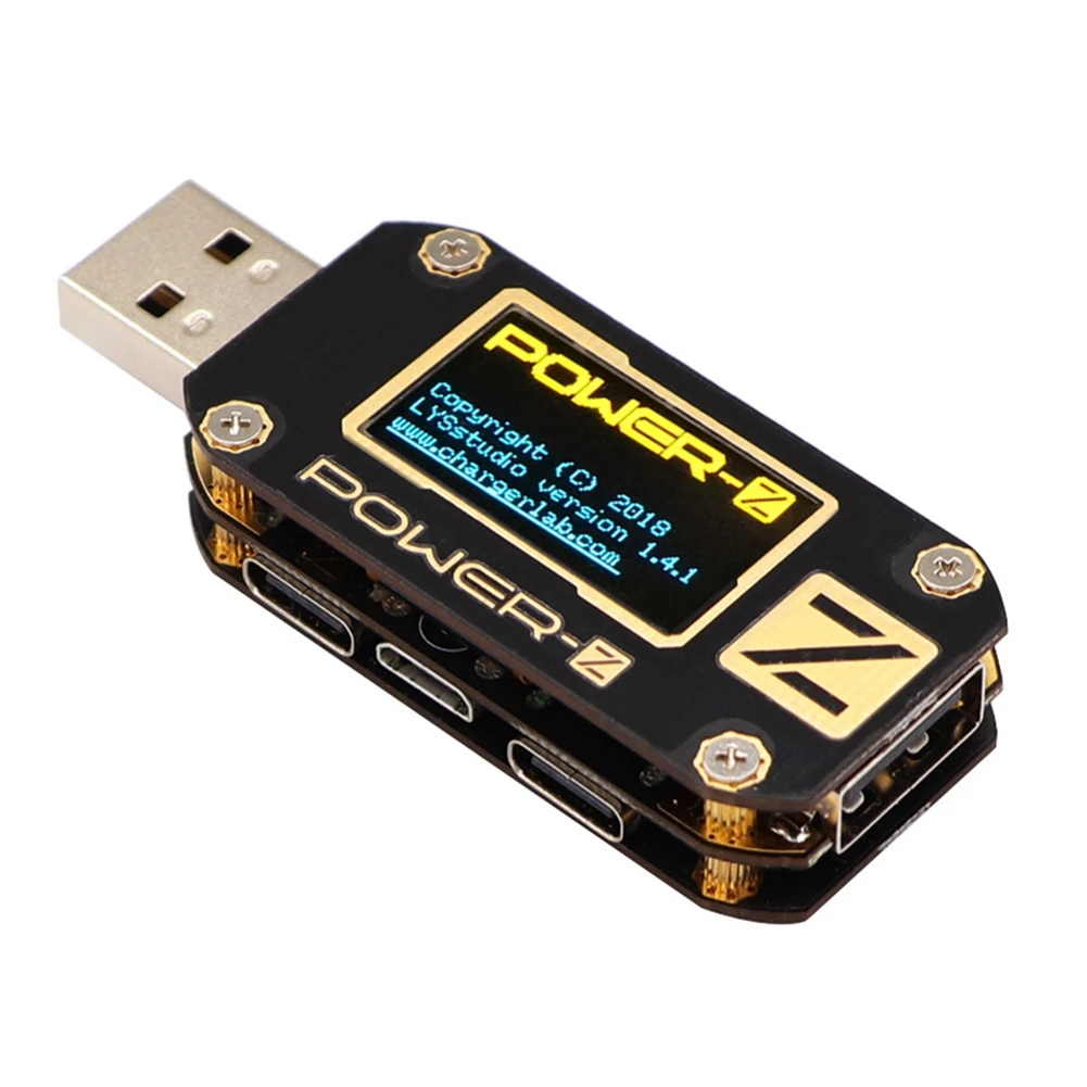 RTCX-KM001 POWER-Z Portable USB PD Tester QC3.0 2.0 PD Digital Voltmeter Digital Voltage Current Meter Power Bank Detector