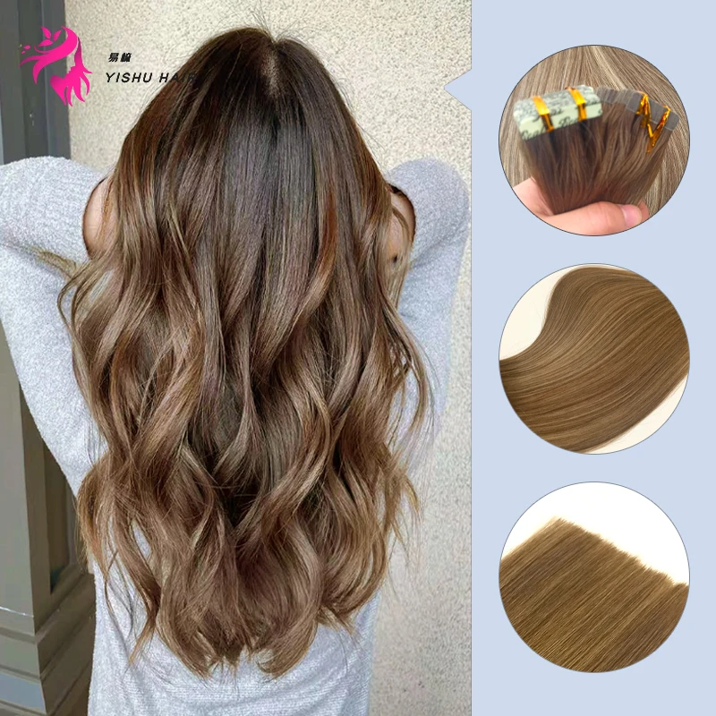 

Лента для наращивания волос, необработанное девственное качество, 100% клей для человеческих волос, более прочная лента