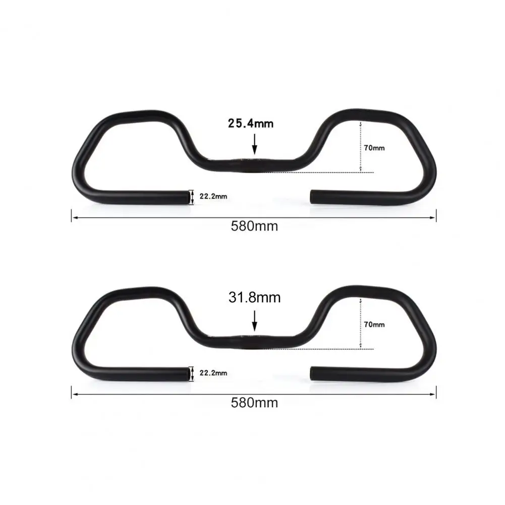 Useful  Bike Handlebar Black Fixed Gear Bicycle Handle Bar Strong High Strength Butterfly Handle Bar for Bicycles