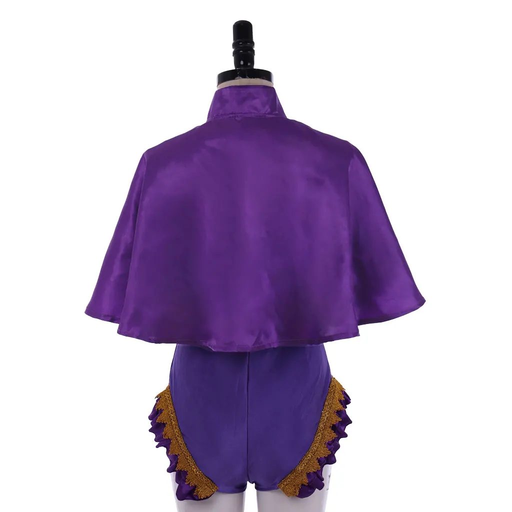 Anne Wheeler Circus Cosplay The Greatest Showman Costume Woman's Sexy Purple Jumpsuit Halloween Stage Show Outfit