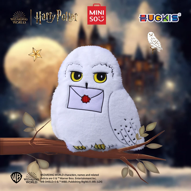 MINISO Harry James Potter Series Hedwig Pillow Children's Soothing Toy Cute Decorative Ornament Cute Cushion Christmas Gift