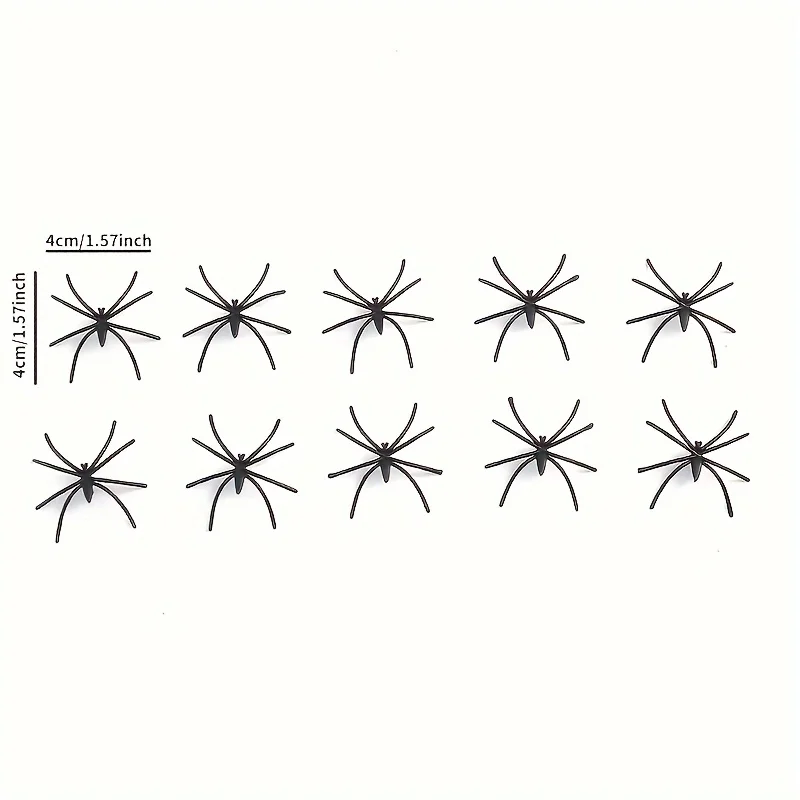 1 Set, 60 weiche Spinnennetz-Halloween-Dekorationen mit 10 künstlichen Spinnen, super dehnbare Spinnweben für Halloween im Innen- und Außenbereich – Detail 6