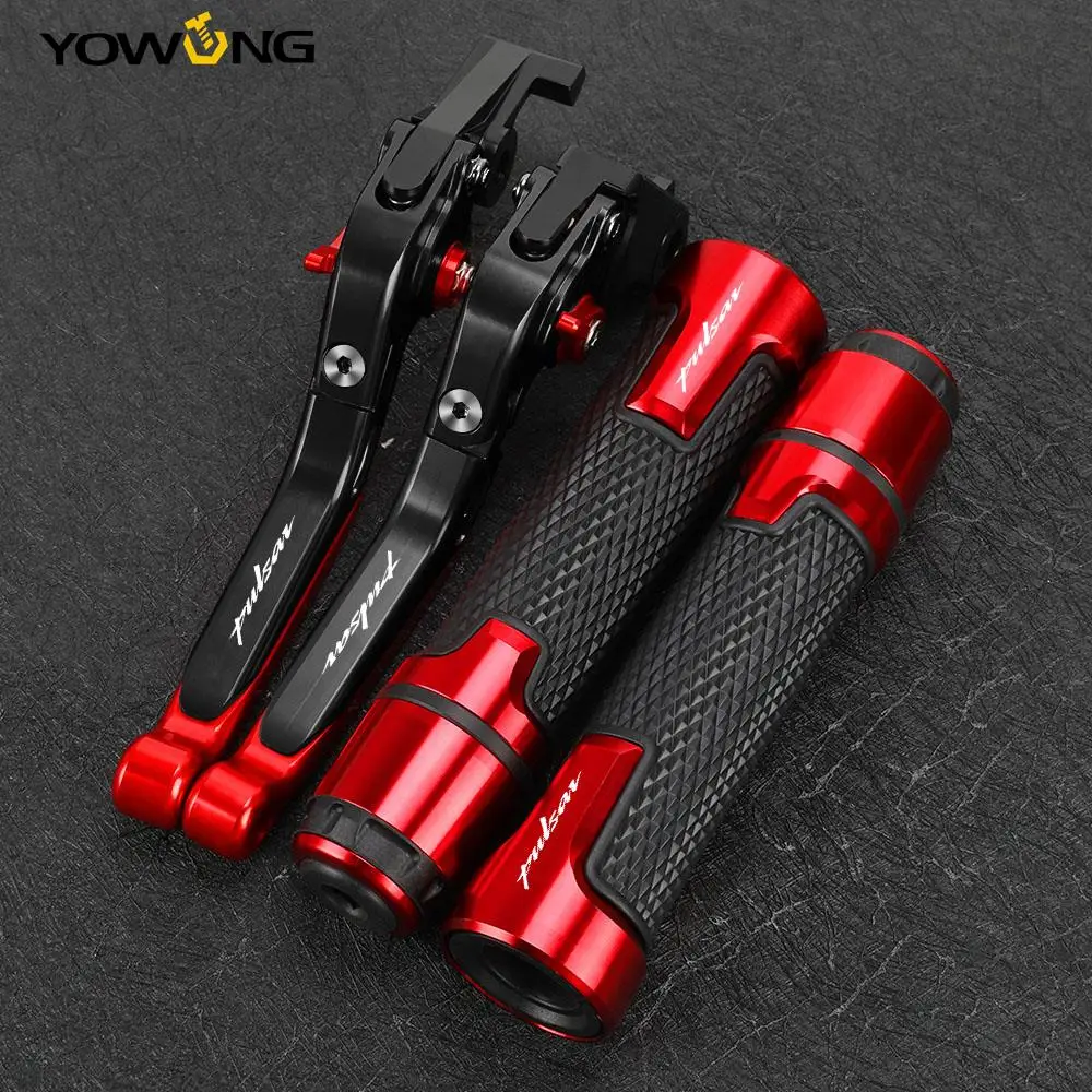 For Bajaj Pulsar 200 NS/AS/RS/Dominar 400 Motorcycle Accessories Aluminum Folding Brake Clutch Levers Handlebar Handle Grips End