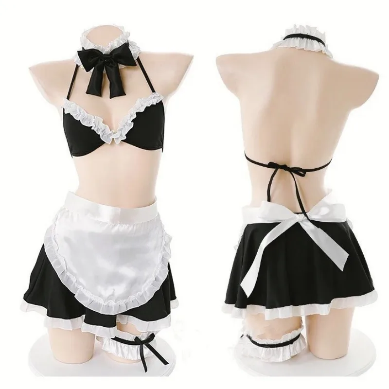 Lingerie sexy para mulheres, vestido de empregada, Avental francês, Traje Cosplay, Roupas de RPG, Uniforme, Uniforme, Avental, Pornô