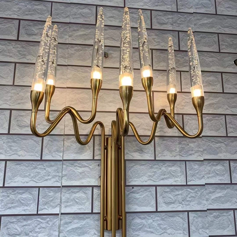 New Luxury LED Crystal Chandelier Tree Branch Candle Modern Ceiling Hanging Lights Wedding Pendant Lamp for Dining Bedroom Decor